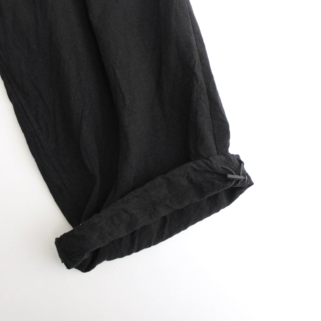 Linen Cupro Track Pants #BLACK [GM241-40237]