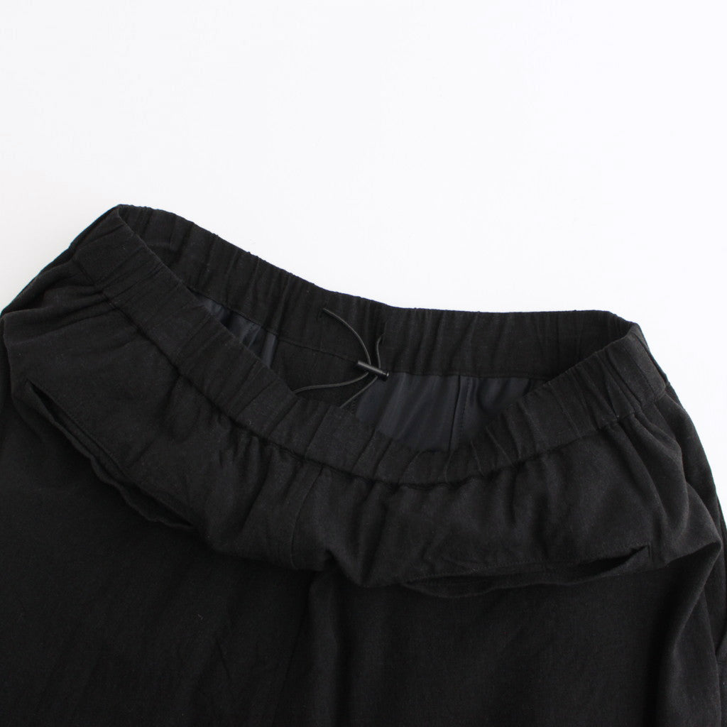 Linen Cupro Track Pants #BLACK [GM241-40237]