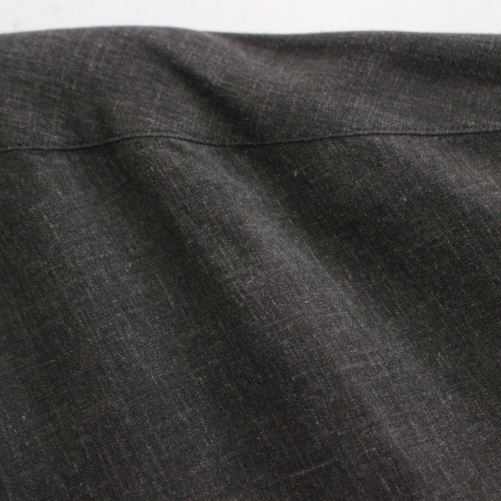 Linen Cupro L/S Oversized BD Shirt #GRAY [GM241-50238]
