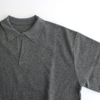 Light Moss Stitch Polo #D.Gray [2401-005]