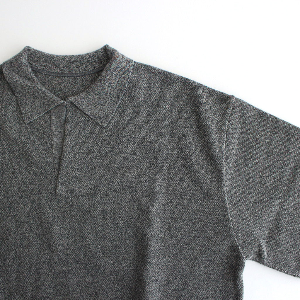 Light Moss Stitch Polo #D.Gray [2401-005]