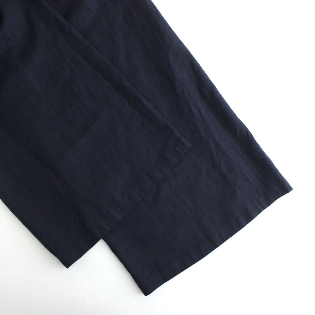 Linen Easy Wide Pants #NAVY [GL241-40278B]
