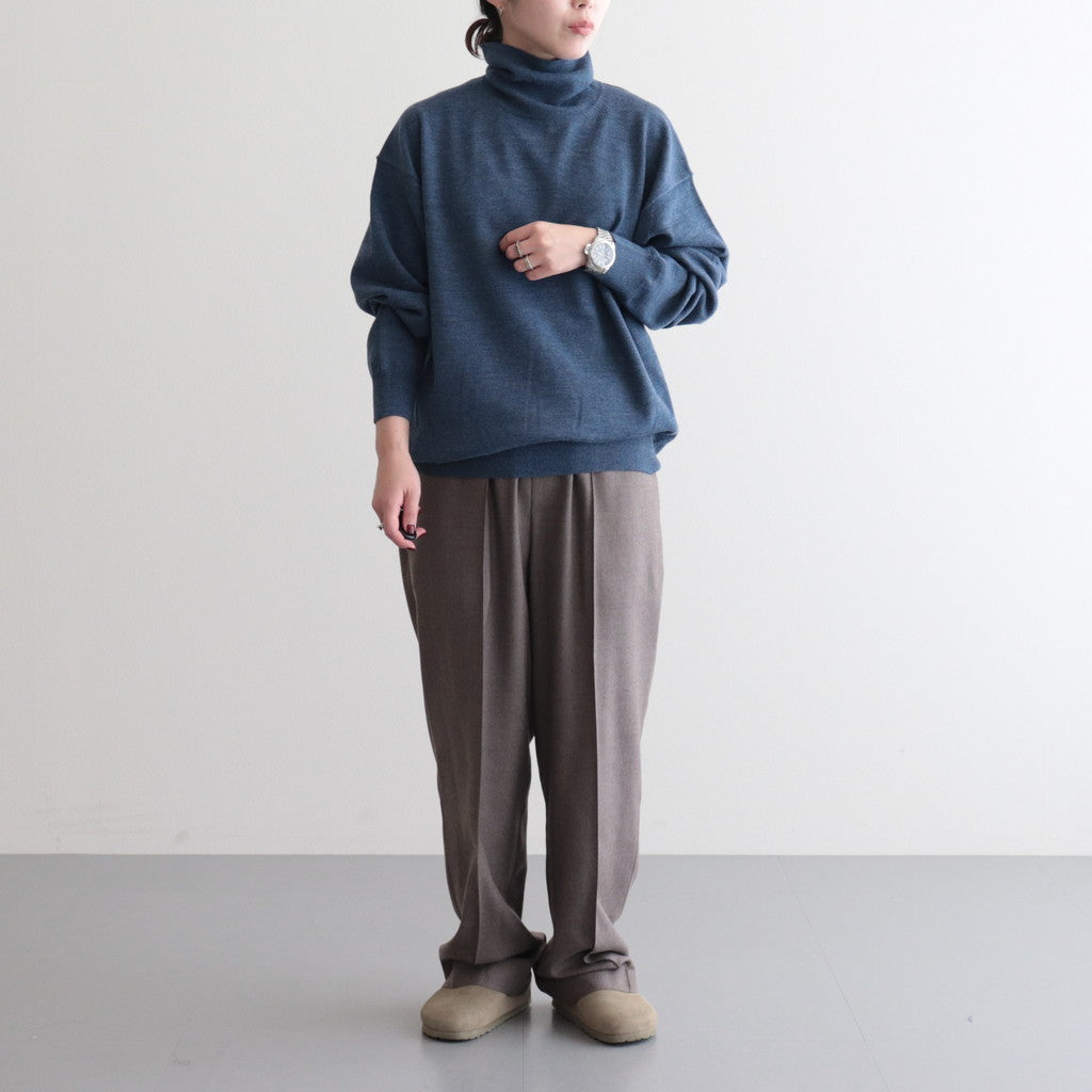 Turtle Neck L/S #Blue [2303-007W]