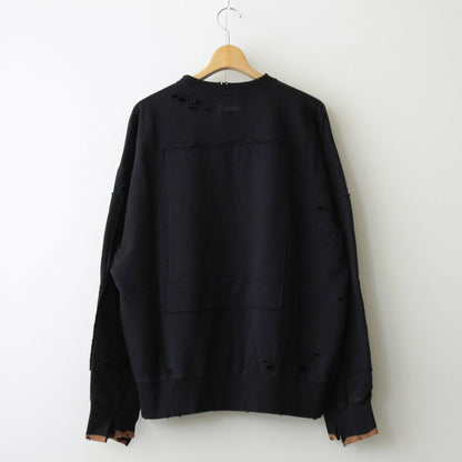 OVERSIZED REBUILD SWEAT LS #BLACK [ST.984]