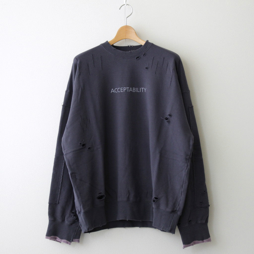 OVERSIZED REBUILD SWEAT LS #BLUE GREY [ST.984]