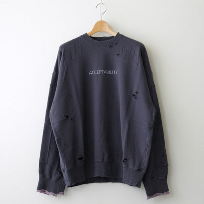 OVERSIZED REBUILD SWEAT LS #BLUE GREY [ST.984]