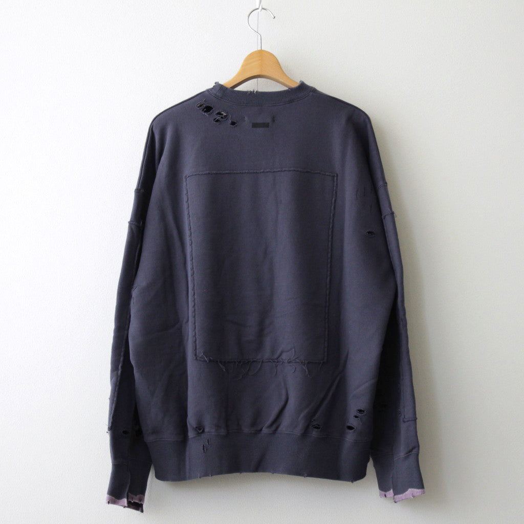 OVERSIZED REBUILD SWEAT LS #BLUE GREY [ST.984]