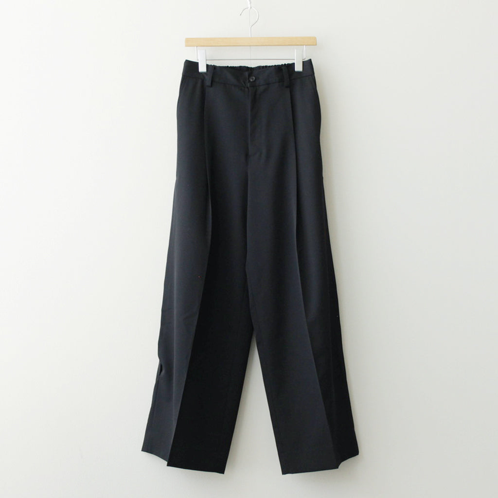 SIDE SLIT WIDE TROUSERS #BLACK [ST.960]