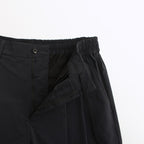 WINDPROOF NYLON WIDE EASY SHORT TROUSERS #BLACK [ST.814]