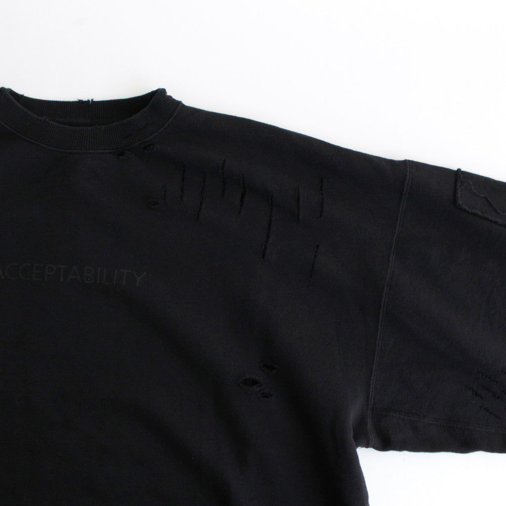 OVERSIZED REBUILD SWEAT LS #BLACK [ST.984]