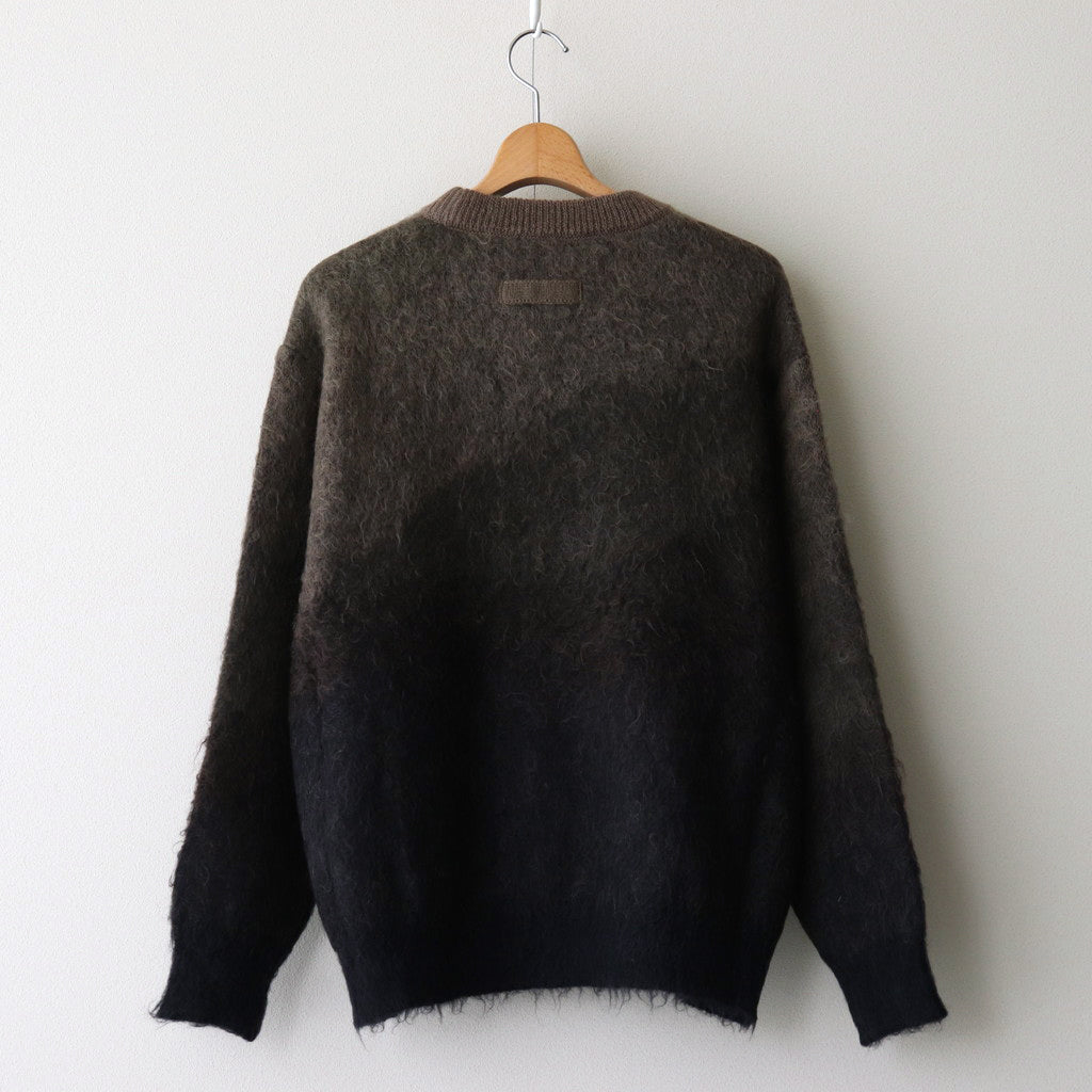 GRADATION MOHAIR KNIT LS #NAVY KHAKI GRADATION [ST.1001]