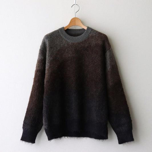 GRADATION MOHAIR KNIT LS #BROWN CREAM GRADATION [ST.1001]