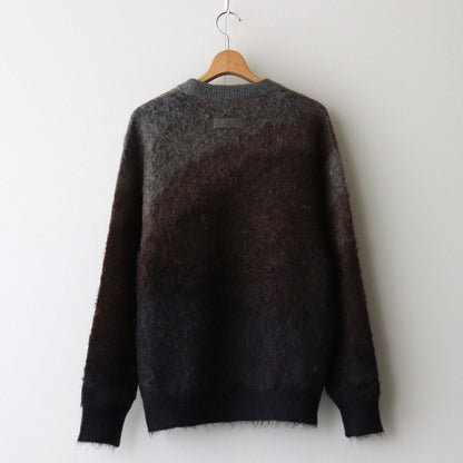 GRADATION MOHAIR KNIT LS #BROWN CREAM GRADATION [ST.1001]