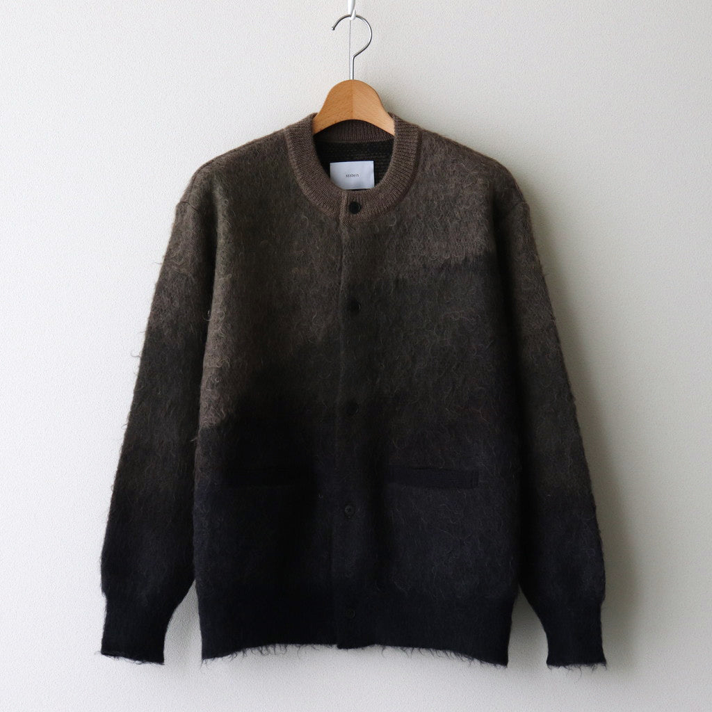 GRADATION MOHAIR KNIT CARDIGAN #NAVY KHAKI GRADATION [ST.1002]