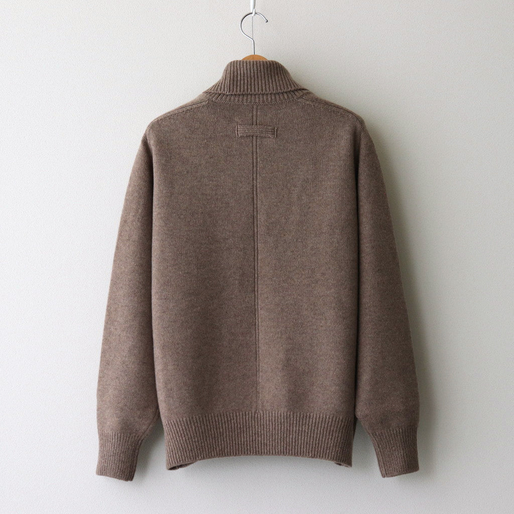 EXTRA FINE WOOL WARM KNIT TURTLE NECK LS #TOP BEIGE [ST.989]