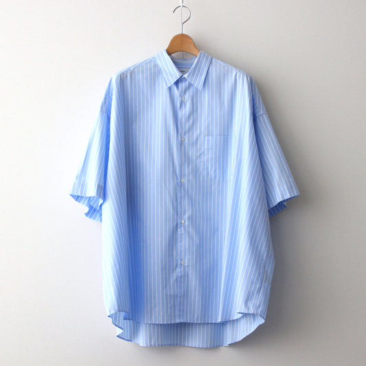 SIDOGRAS S/S Oversized Regular Collar Shirt #BLUE STRIPE [GM242-50004]]