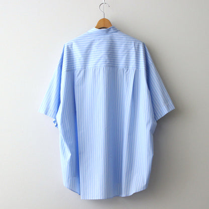 SIDOGRAS S/S Oversized Regular Collar Shirt #BLUE STRIPE [GM242-50004]]