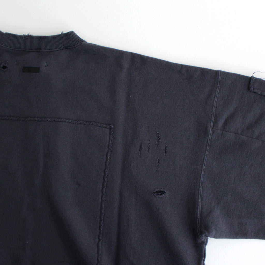 OVERSIZED REBUILD SWEAT LS #BLUE GREY [ST.984]