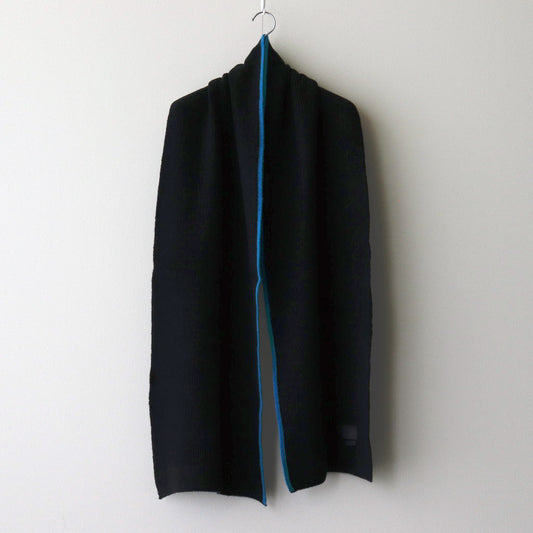 RIB LONG STOLE #BLACK [YK24FW0834A]