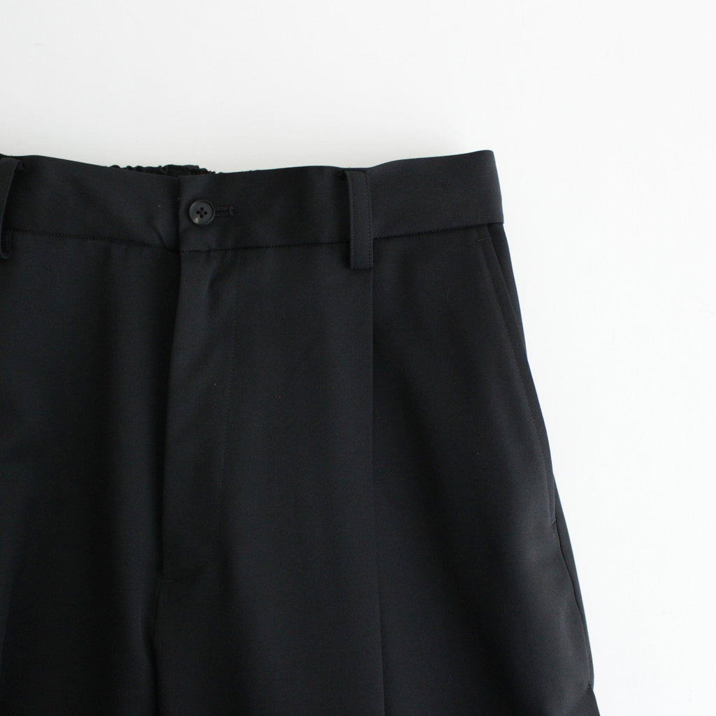 SIDE SLIT WIDE TROUSERS #BLACK [ST.960]