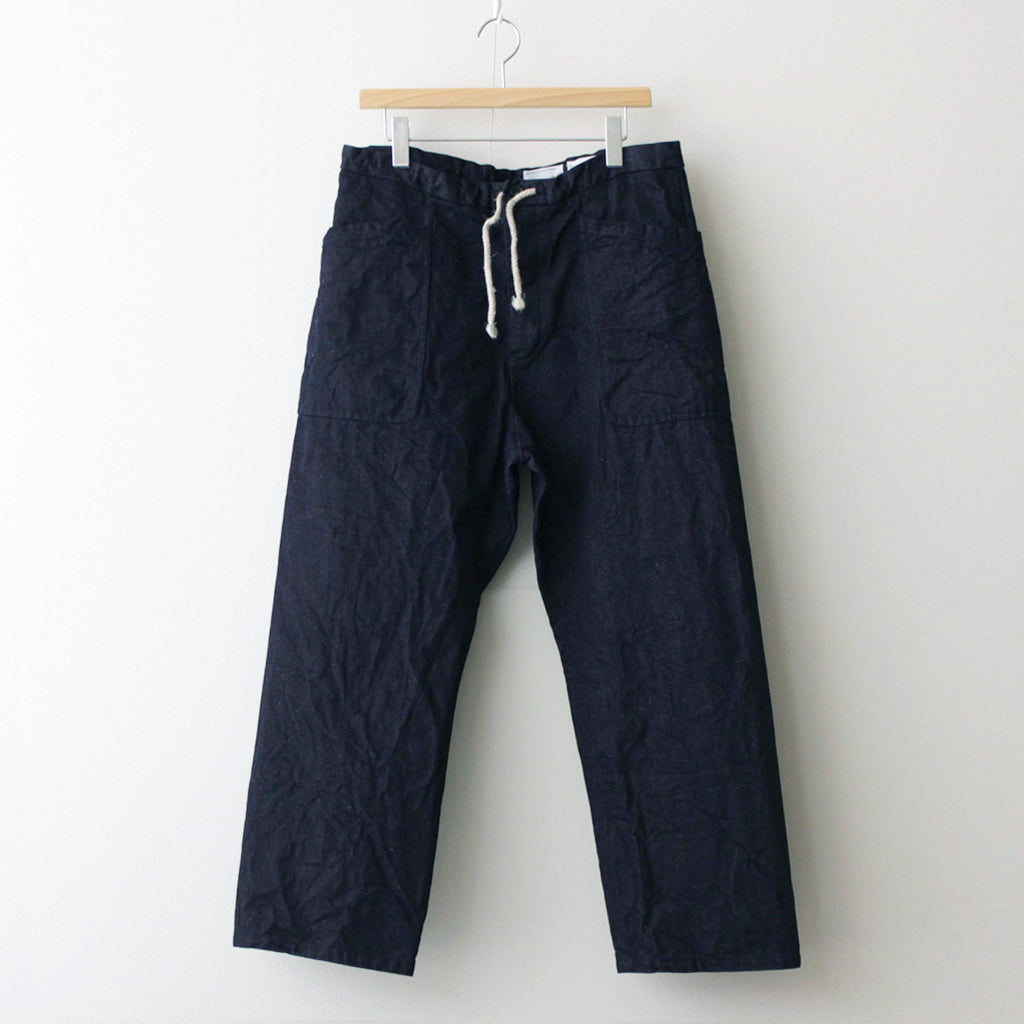 DRAW STRING PANTS #indigo broken [44604]