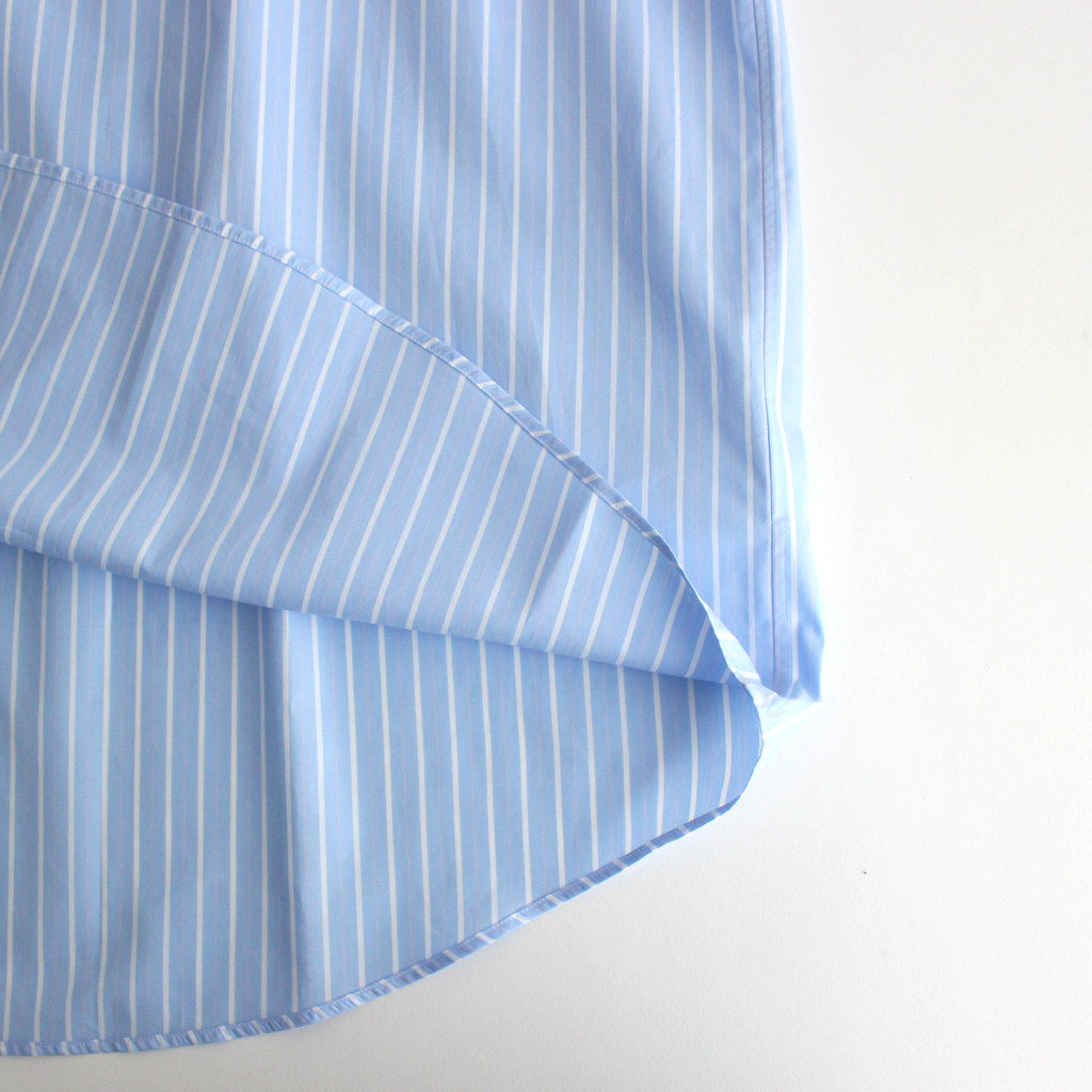 SIDOGRAS S/S Oversized Regular Collar Shirt #BLUE STRIPE [GM242-50004]]