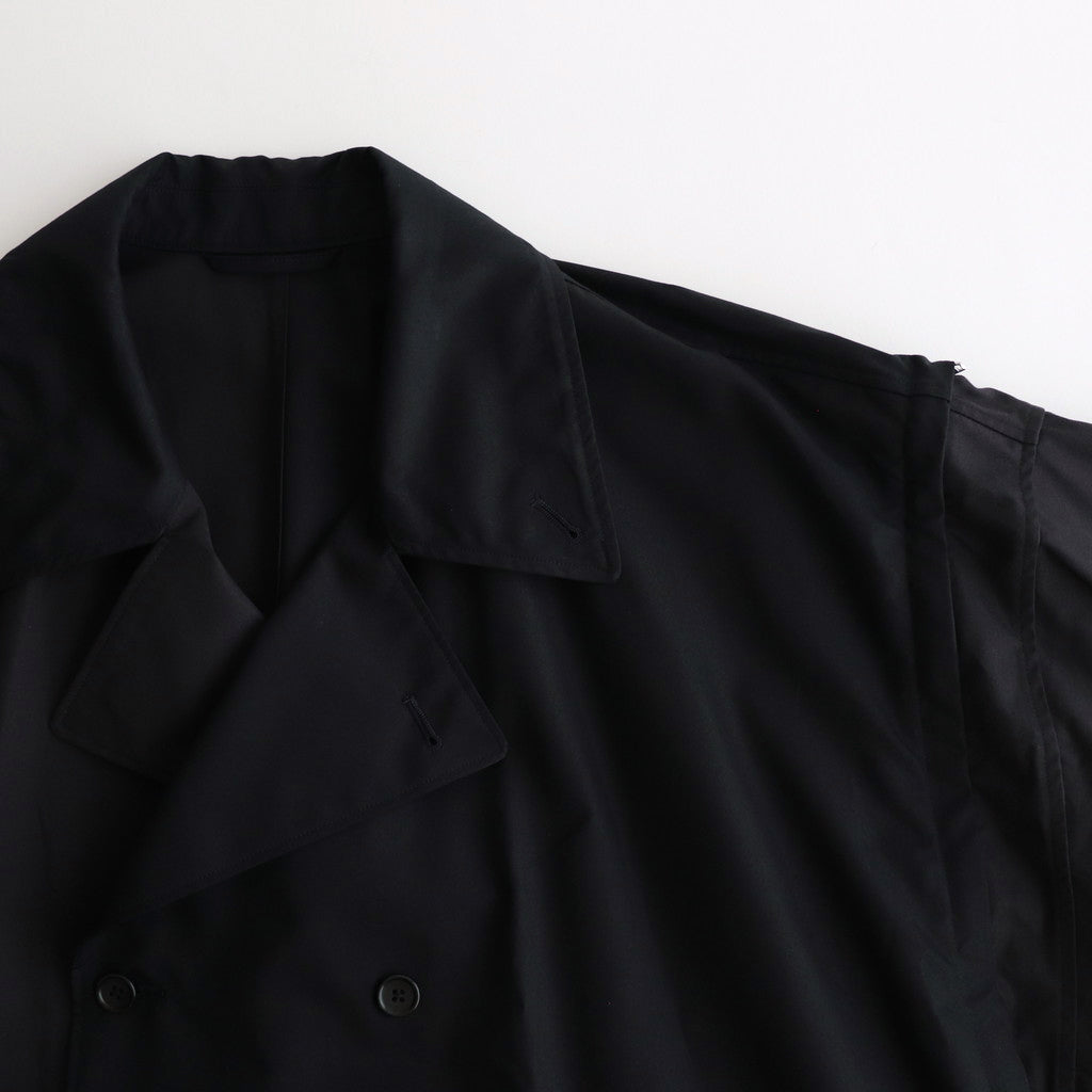 DETACHABLE WIDE TRENCH COAT #BLACK [YK24FW0736C]