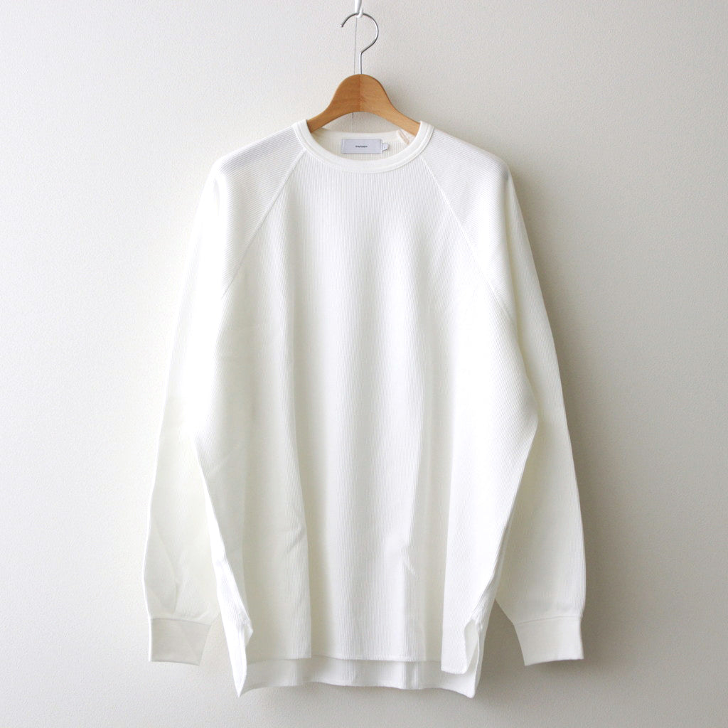 Waffle L/S Crew Neck Tee #WHITE [GU241-70135B]