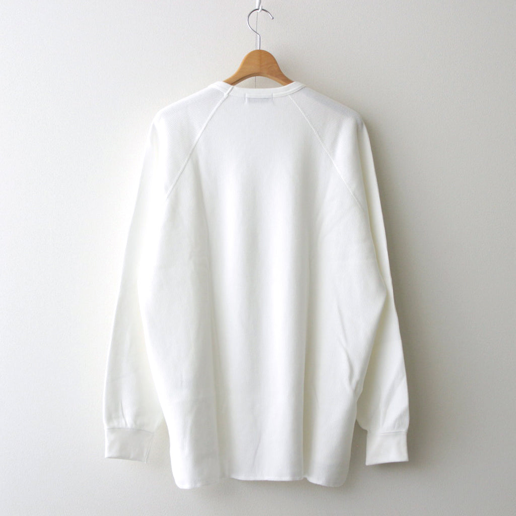 Waffle L/S Crew Neck Tee #WHITE [GU241-70135B]
