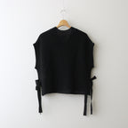 Linen SOLOTEX Knit Vest #BLACK [GL241-80208]