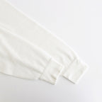 Waffle L/S Henley Neck Tee #WHITE [GU241-70136B]