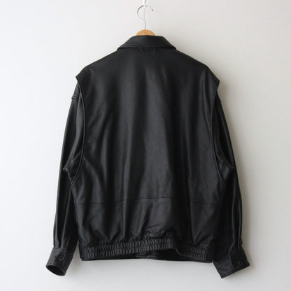 LEATHER FLIGHT JACKET #BLACK [YK24FW0750B]