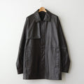 LEATHER HALF COAT #DARK BROWN [ST.766]