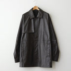 LEATHER HALF COAT #DARK BROWN [ST.766]