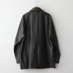 LEATHER HALF COAT #DARK BROWN [ST.766]