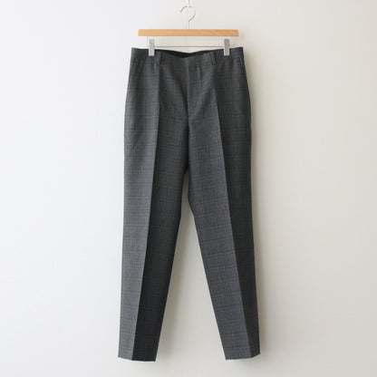 BLUEFACED WOOL CHECK SLACKS #CHARCOAL CHECK [A24AP02CB]