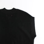 Linen SOLOTEX Knit Vest #BLACK [GL241-80208]