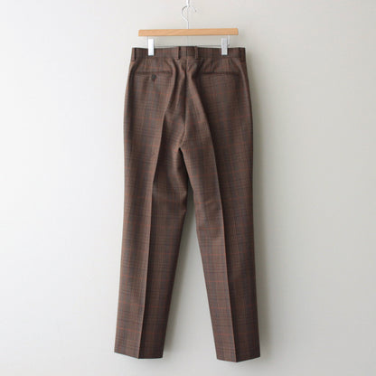 BLUEFACED WOOL CHECK SLACKS #BROWN CHECK [A24AP02CB]