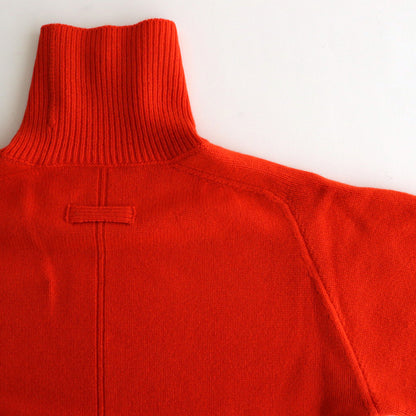 EXTRA FINE WOOL WARM KNIT TURTLE NECK LS #ORANGE [ST.989]