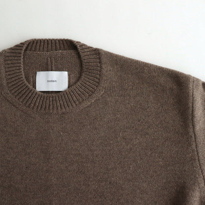 EXTRA FINE WOOL WARM KNIT CREW NECK LS #TOP BEIGE [ST.988]