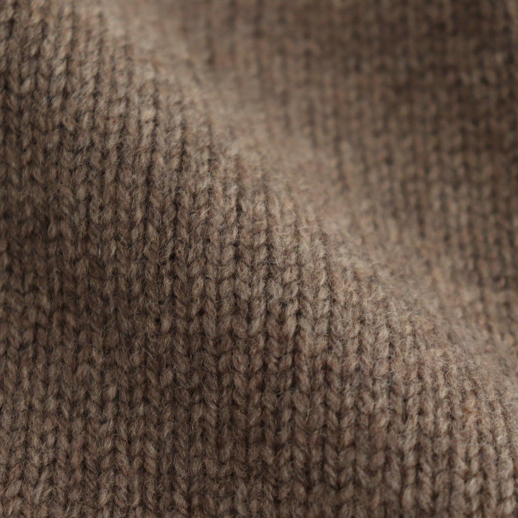 EXTRA FINE WOOL WARM KNIT CREW NECK LS #TOP BEIGE [ST.988]