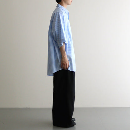 SIDOGRAS S/S Oversized Regular Collar Shirt #BLUE STRIPE [GM242-50004]]