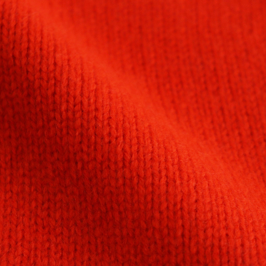 EXTRA FINE WOOL WARM KNIT CREW NECK LS #ORANGE [ST.988]