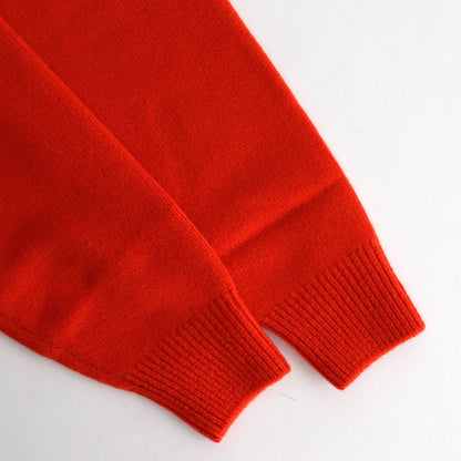 EXTRA FINE WOOL WARM KNIT CREW NECK LS #ORANGE [ST.988]