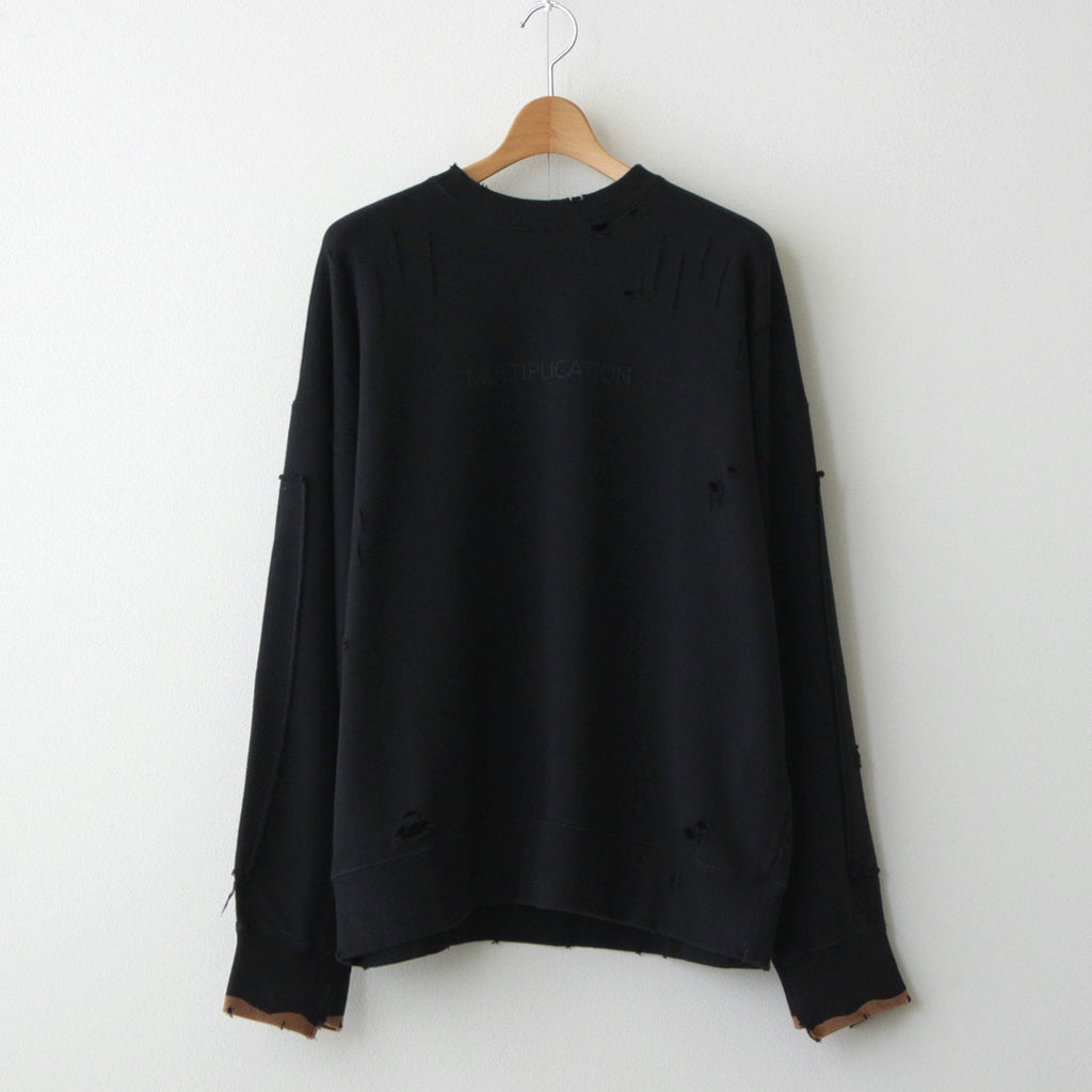 OVERSIZED REBUILD SWEAT LS #BLACK [ST.838]