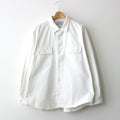 BUTTON SHIRT FLAP POCKET #off white [13156]