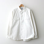 BUTTON SHIRT FLAP POCKET #off white [13156]