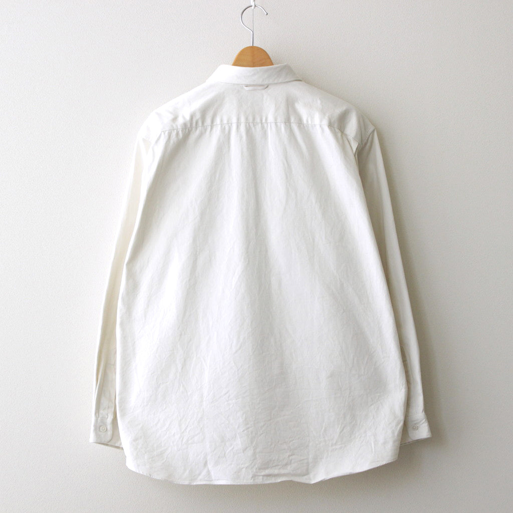 BUTTON SHIRT FLAP POCKET #off white [13156]