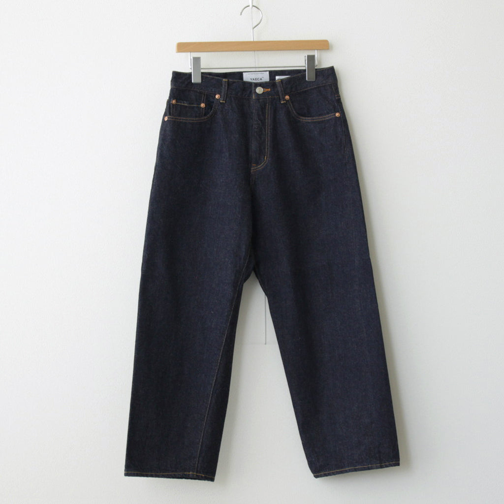 税込19800円サイズYAECA WIDE STRAIGHT DENIM indigo 29 - デニム/ジーンズ