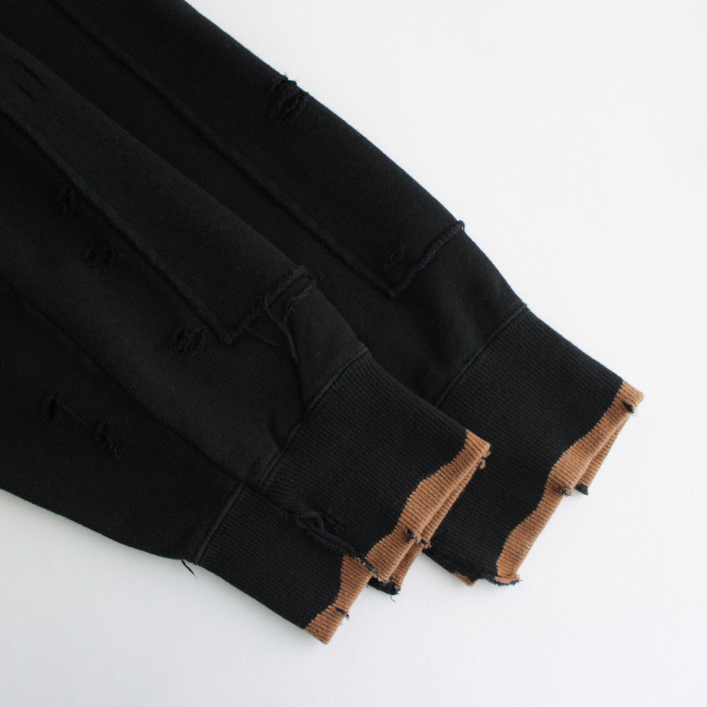 OVERSIZED REBUILD SWEAT LS #BLACK [ST.838]